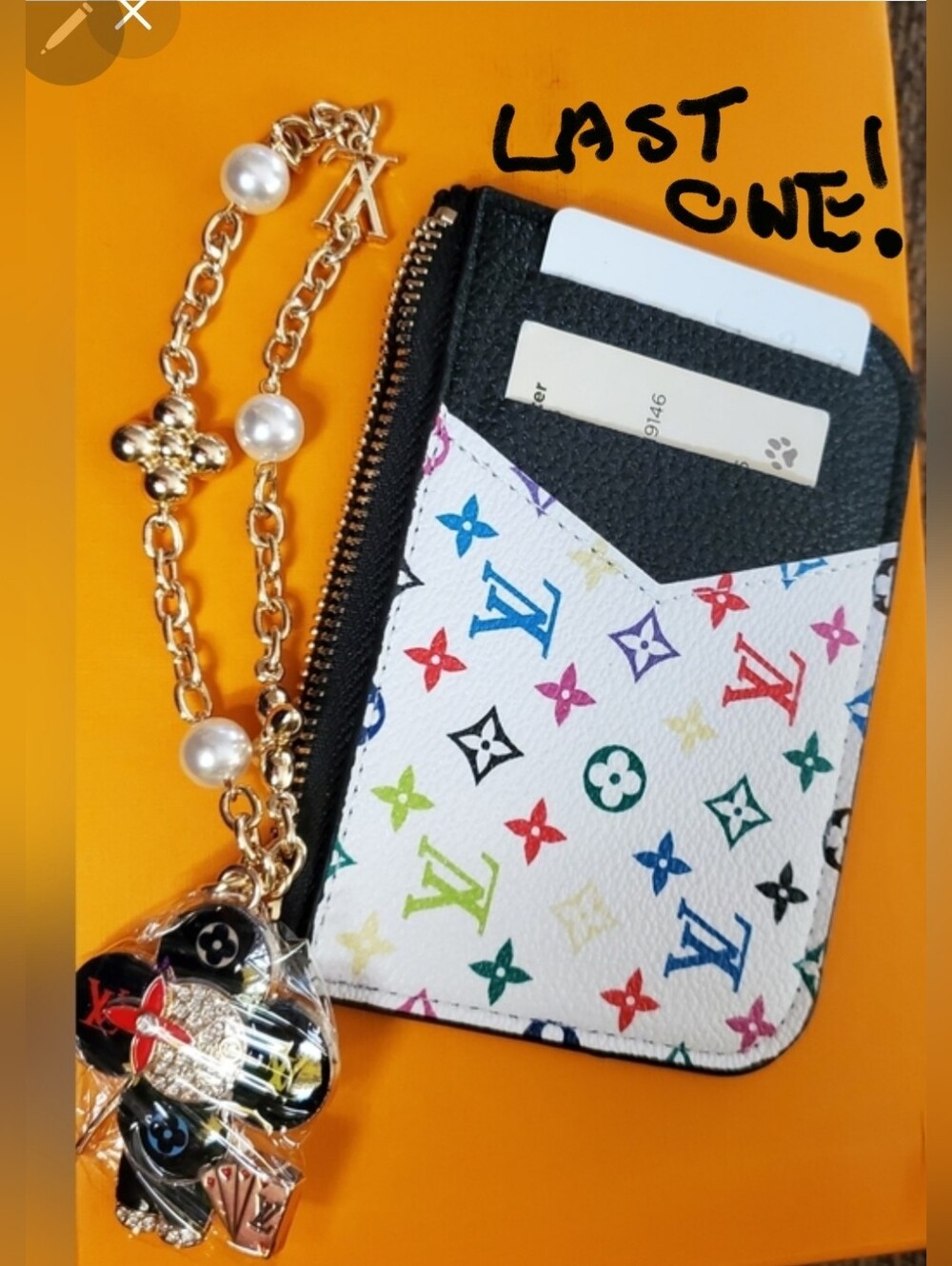 Multicolor  Card Holder with Wrist Strap